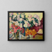 Three Flower Vases and Apple Plate - Louis Valtat — framed artwork on a wall