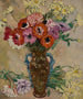 Vase decorated with anemones and yellow daisies from savannah - Louis Valtat — artwork view