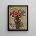 Vase decorated with anemones and yellow daisies from savannah - Louis Valtat — framed artwork on a wall