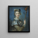 Unknown Woman in Pilgrim Costume - Louis Vigée — framed artwork on a wall