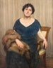 Dame in Blue Dress and Fox Fur - Louis Weissenbacher — artwork view