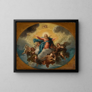 L'Assumption of Mary - Louis de Boullogne — framed artwork on a wall