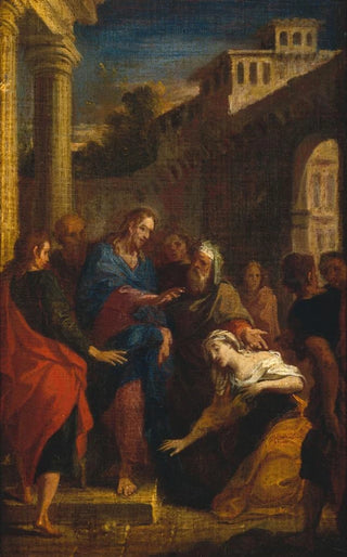 The Christ and the Hemorrhois - Louis de Boullogne the Younger — artwork view