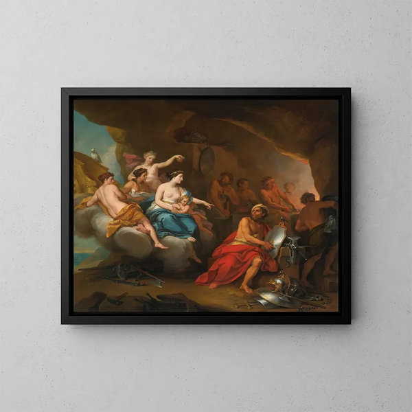 Venus in Vulcan's Forge - Louis de Boullogne the Younger — framed artwork on a wall