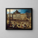View of St. Peter's Square in Rome during the election of Pope Clement VIII in 1592 - Louis de Caulery — framed artwork on a wall