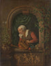Woman watering a plant - Louis de Moni — artwork view