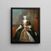 Portrait of Marie-Josèphe of Austria - Louis de Silvestre — framed artwork on a wall