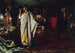 Mounet-Sully applying makeup in his dressing room before a performance of King Oedipus - Louis Édouard Fournier — artwork view