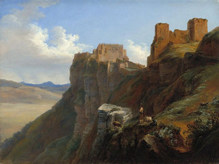 Vue du Castello di San Giuliano près de Trapani, Sicile - Louise-Joséphine Sarazin de Belmont — artwork view