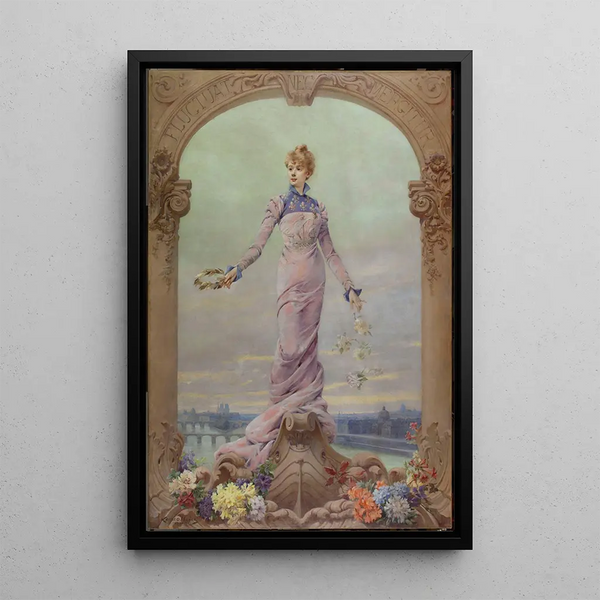 Allegory of the City of Paris - Louise Abbema — framed artwork on a wall