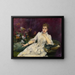 The Lady with Flowers - Louise Abbema — framed artwork on a wall