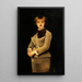 Portrait painting of Jeanne Samary 1857-1890 member of the Comédie-Française - Louise Abbema — framed artwork on a wall
