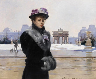 Winter Walk in Paris - Louise Abbema — artwork view