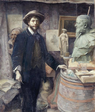 Louise Catherine Breslau - Portrait de Jean Carris dans son atelier.webp