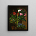 Orange Streptocarpus Oleander A Calla Lily And Cactus Flowers - Louise Garlieb — framed artwork on a wall