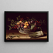 Nature morte with a basket of fruits and a bunch of asparagus - Louise Moillon — framed artwork on a wall