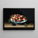 a Still life with peaches in a Chinese Ming porcelain on a pedestal - Louise Moillon — framed artwork on a wall