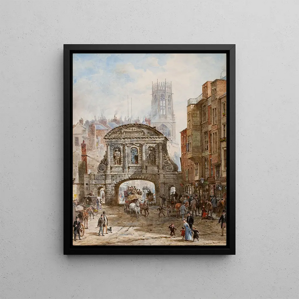 Temple Bar - Louise Rayner — framed artwork on a wall
