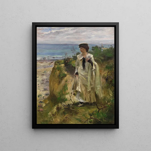 on the Baltic Sea beach - Lovis Corinth — framed artwork on a wall