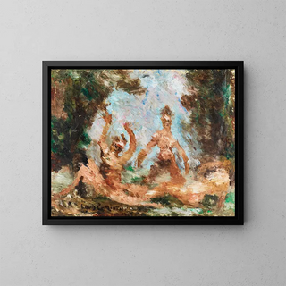 Outdoor Bathing - Lovis Corinth — framed artwork on a wall