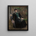 Portrait painting of Mrs. Charlotte Berend-Corinth in the garden - Lovis Corinth — framed artwork on a wall