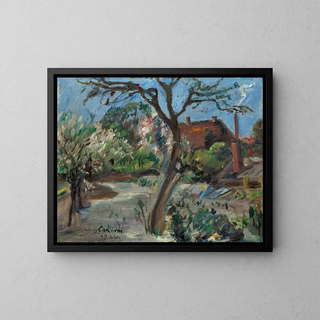 Landscape at the Beginning of Spring - Lovis Corinth — framed artwork on a wall