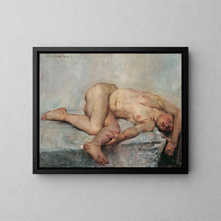 Acte féminin couché - Lovis Corinth — framed artwork on a wall