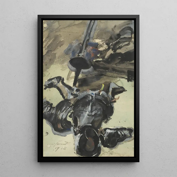 Armor and Sword - Lovis Corinth — framed artwork on a wall