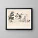 Satyres, une nymphe, un faune et une portée de porcs - Lovis Corinth — framed artwork on a wall