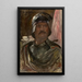 Self-portrait in armor - Lovis Corinth — framed artwork on a wall