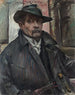Self-portrait with hat and coat - Lovis Corinth — artwork view
