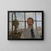 Self-portrait with a Skeleton - Lovis Corinth — framed artwork on a wall