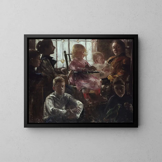 The painter Fritz Rumpf's family - Lovis Corinth — framed artwork on a wall