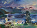 Lake Walchensee at Moonrise - Lovis Corinth — artwork view