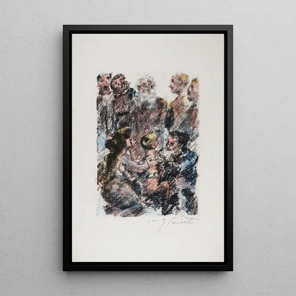 Guillaume Tell La mort d'Attinghausen - Lovis Corinth — framed artwork on a wall
