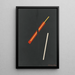Collage with three elements (Conflit de cas) - László Moholy-Nagy — framed artwork on a wall