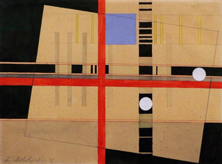 Croix rouge et boules blanches - László Moholy-Nagy — artwork view