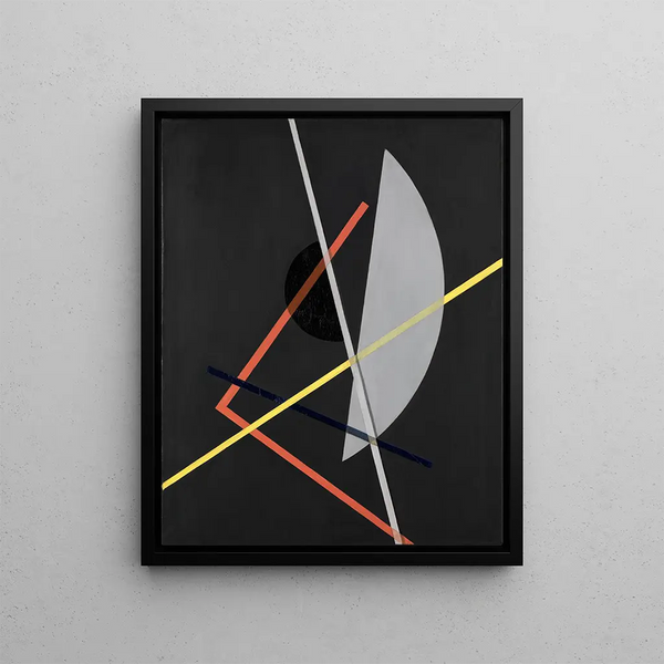 E IV Construction VII - László Moholy-Nagy — framed artwork on a wall