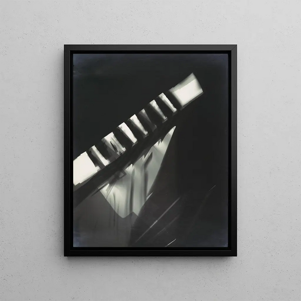 Photogram - László Moholy-Nagy — framed artwork on a wall