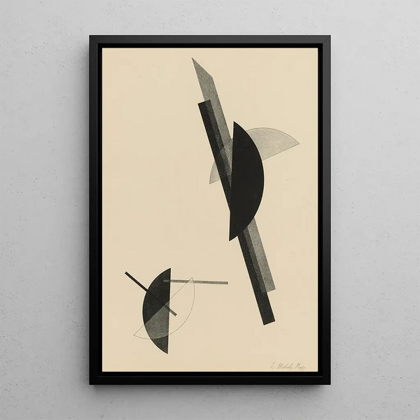 Kestnermappe Composition One Board Passuth 125 - László Moholy-Nagy — framed artwork on a wall