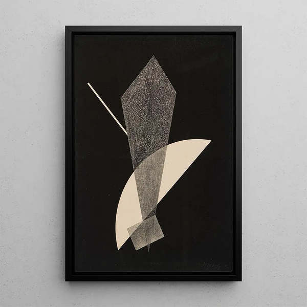 Construction V - László Moholy-Nagy — framed artwork on a wall