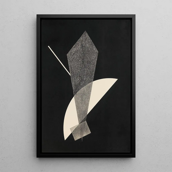 Construction V - László Moholy-Nagy — framed artwork on a wall