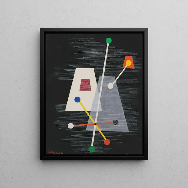 Pyramids truncated - László Moholy-Nagy — framed artwork on a wall