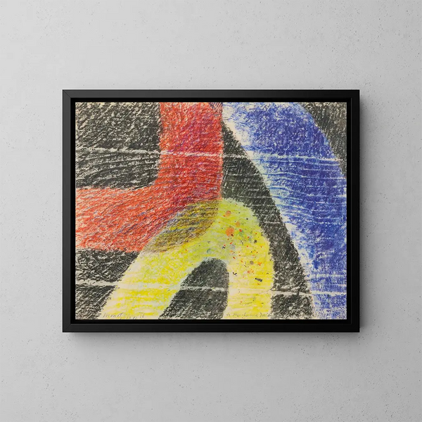 Untitled J Painting under the fields for Ernst Kallai - László Moholy-Nagy — framed artwork on a wall