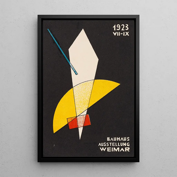 Weimar Bauhaus Postcard N° 7 MoholyNagy - László Moholy-Nagy — framed artwork on a wall