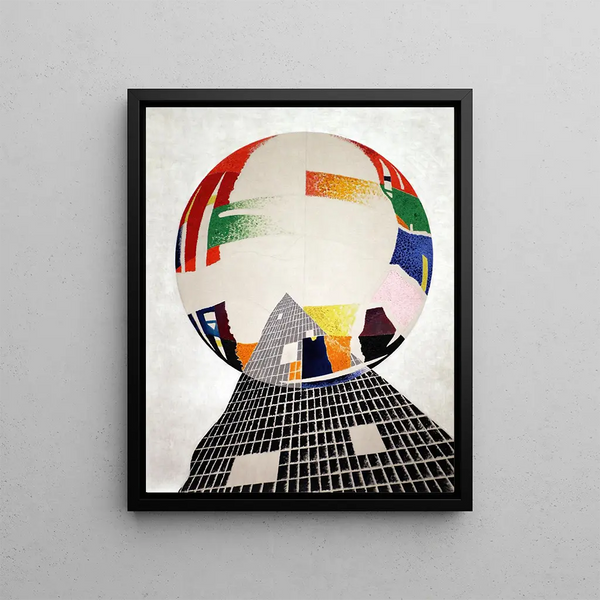 Nuclear Painting I CH - László Moholy-Nagy — framed artwork on a wall