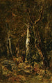 Forest landscape with figure - László Pál — artwork view