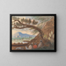 View near Auckland, three Maoris and a dog - Lt Gen Charles Emilius Gold — framed artwork on a wall