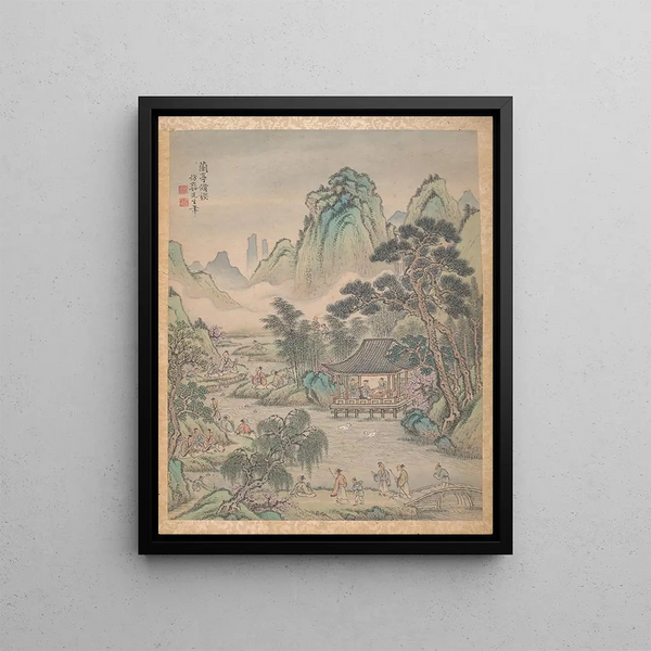 Eight Landscapes Pl4 - Lu Han — framed artwork on a wall