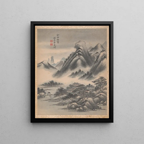Eight Landscapes Pl5 - Lu Han — framed artwork on a wall